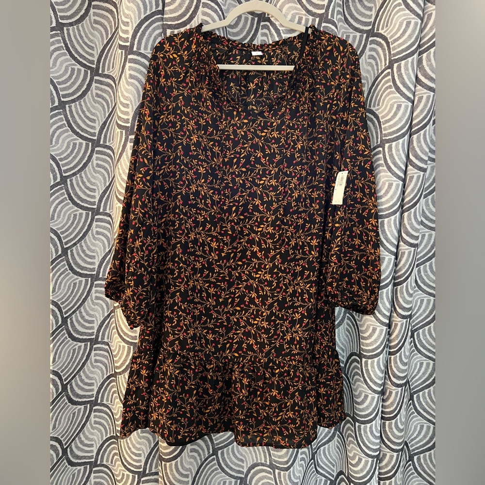 NWT Old Navy 3/4 Sleeves Chiffon Dress - Size M